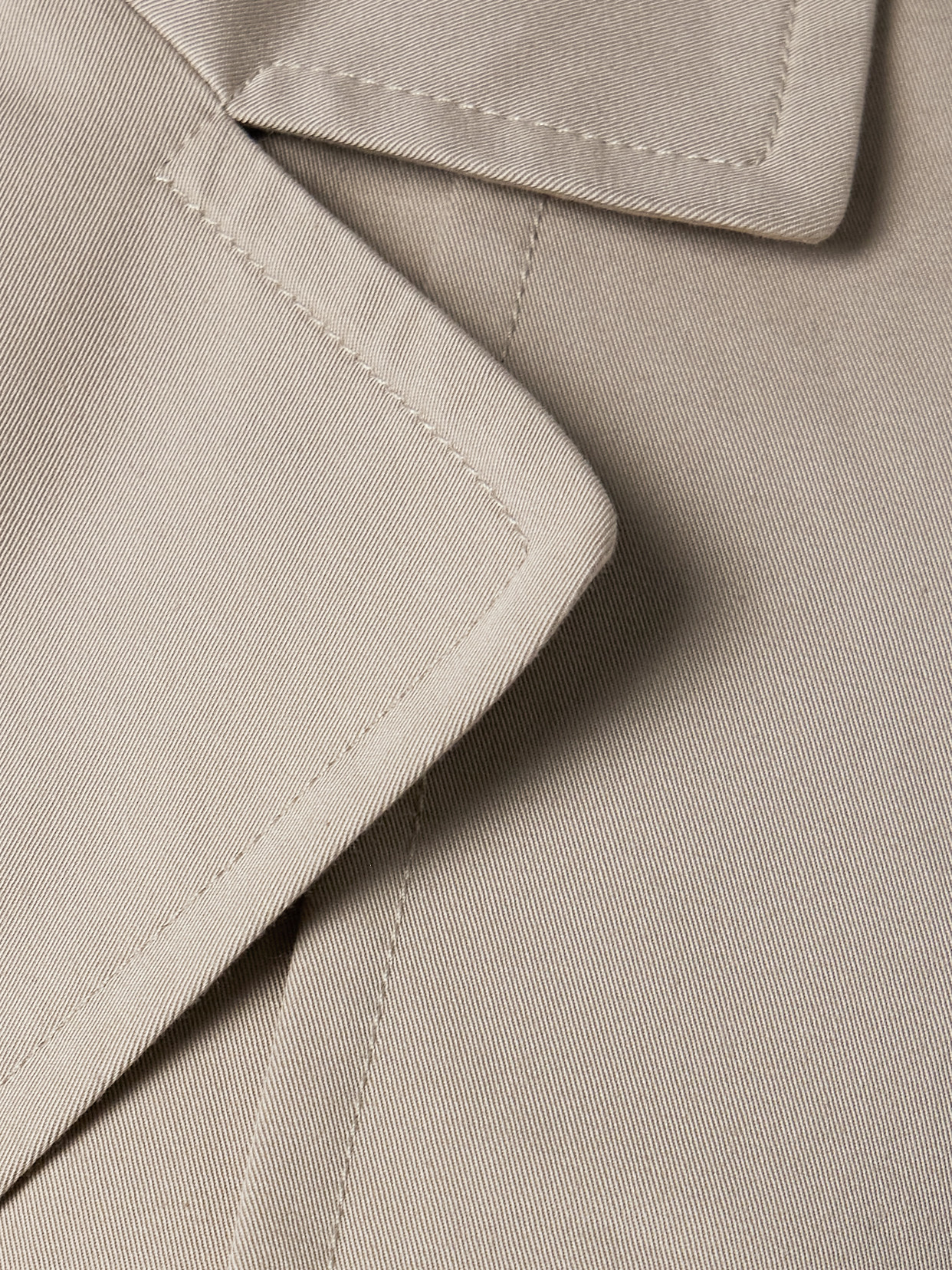 Theory Double-breasted Cotton-blend Gabardine Trench Coat In Brown