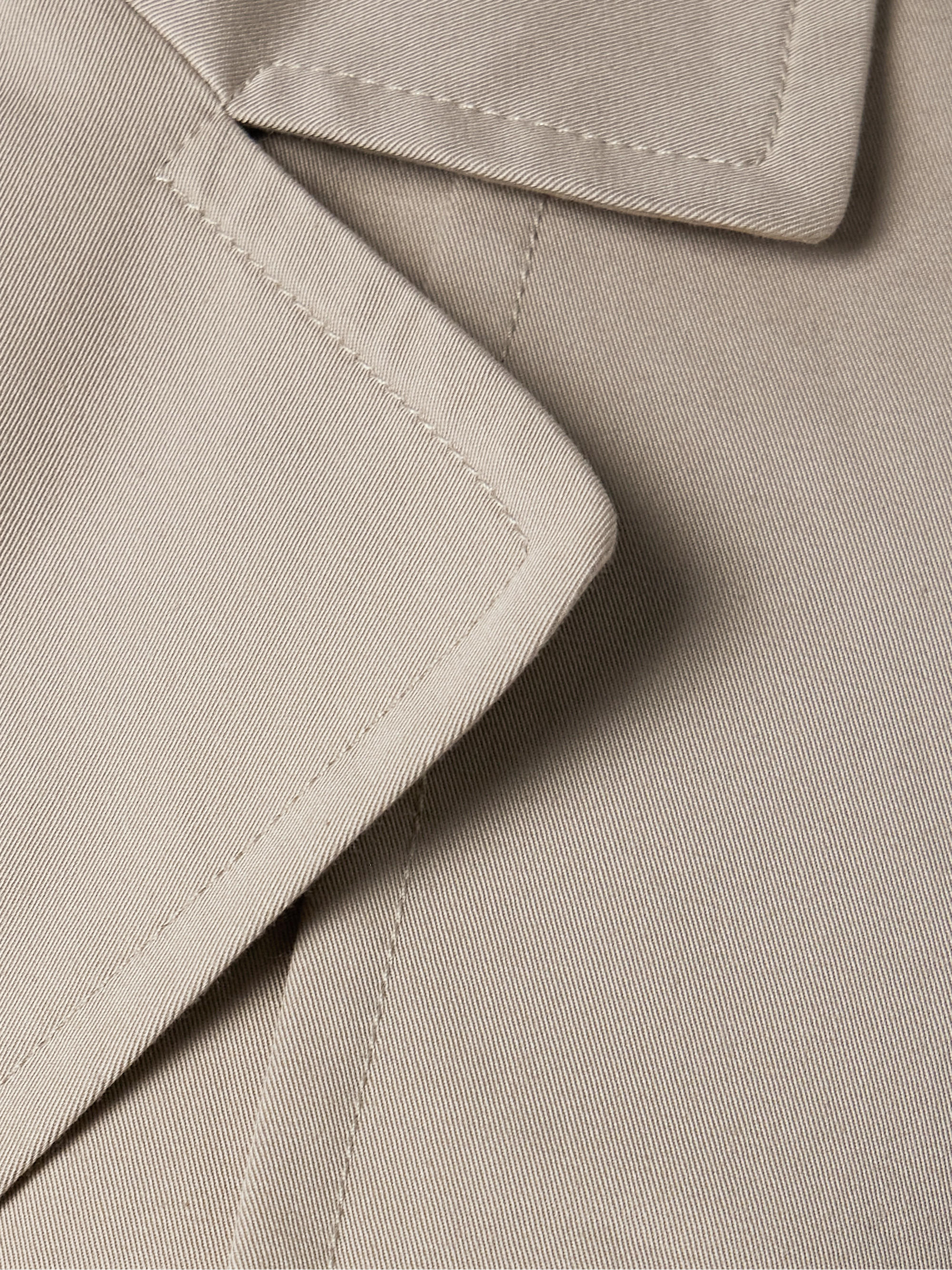 Theory Double-breasted cotton-blend gabardine trench coat thumbnail