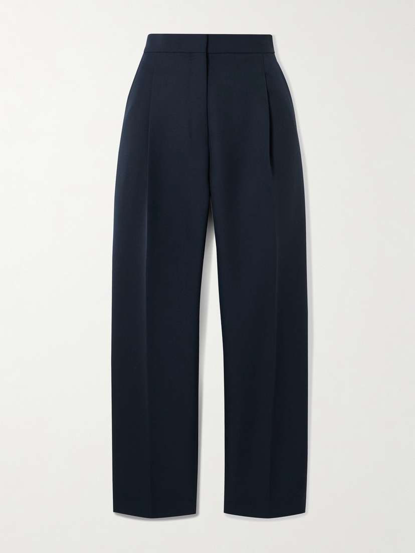 Theory Pleated Wool-blend Tapered Pants