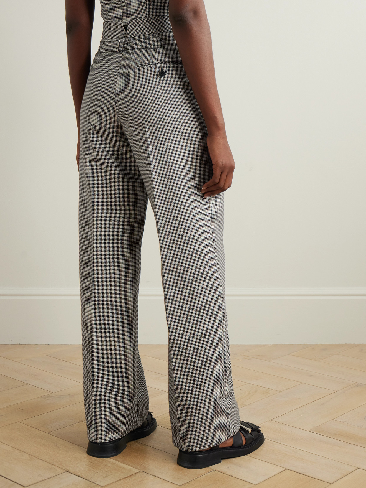 Alexander Mcqueen Wool & Mohair Pants In Gray