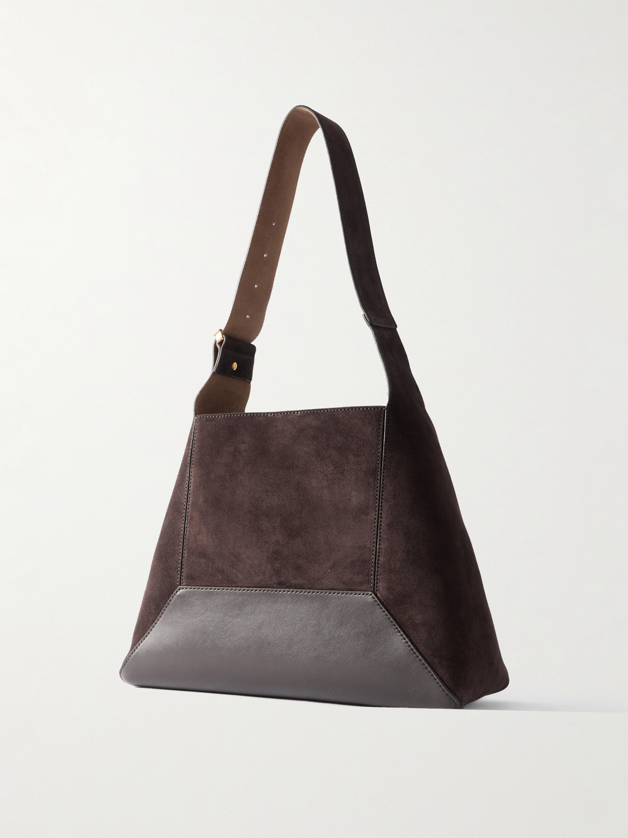 Jimmy Choo Diamond Medium Suede And Leather Shoulder Bag