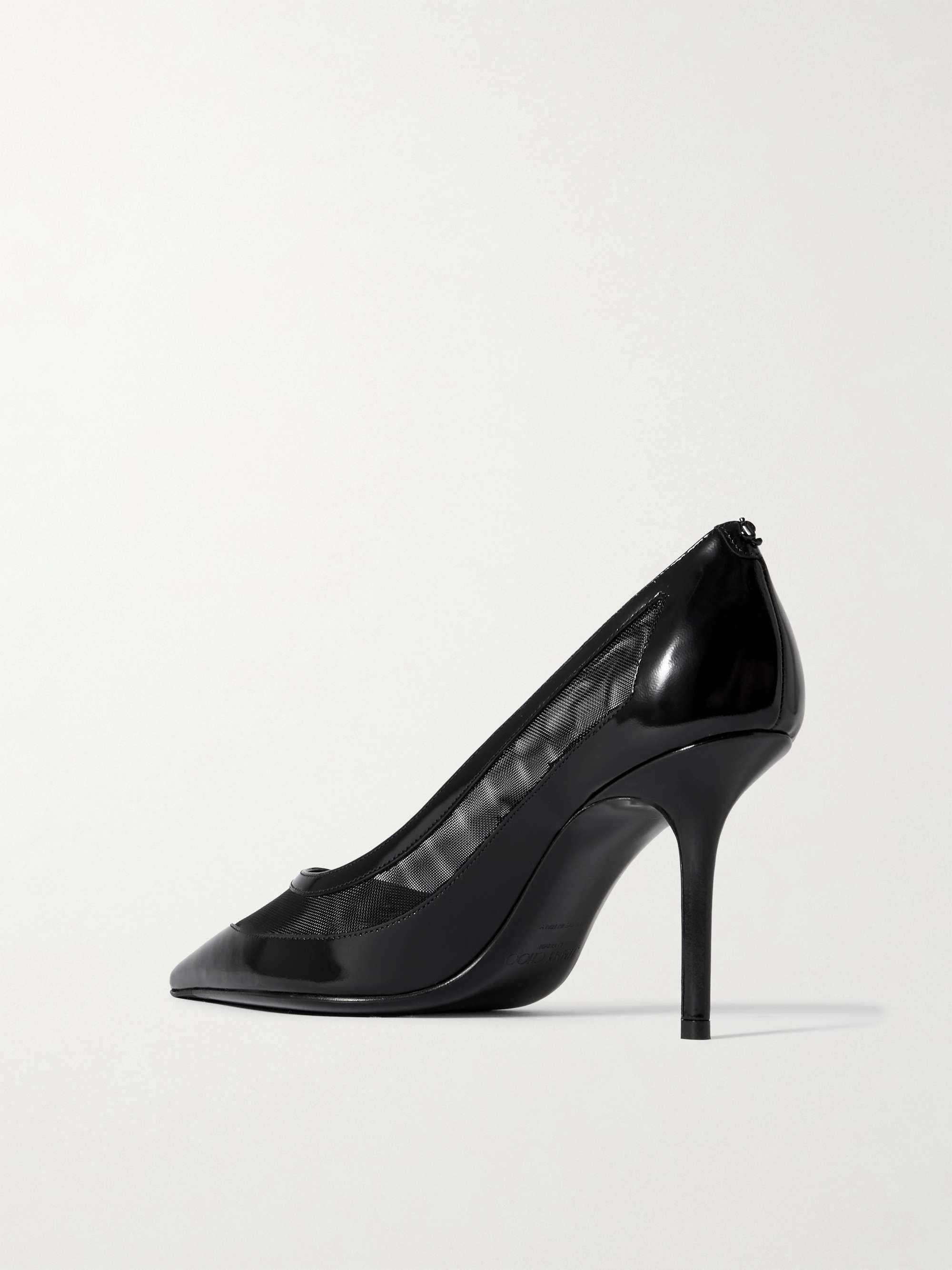 JIMMY CHOO Dazzling Coarse Glitter 85 leather pumps