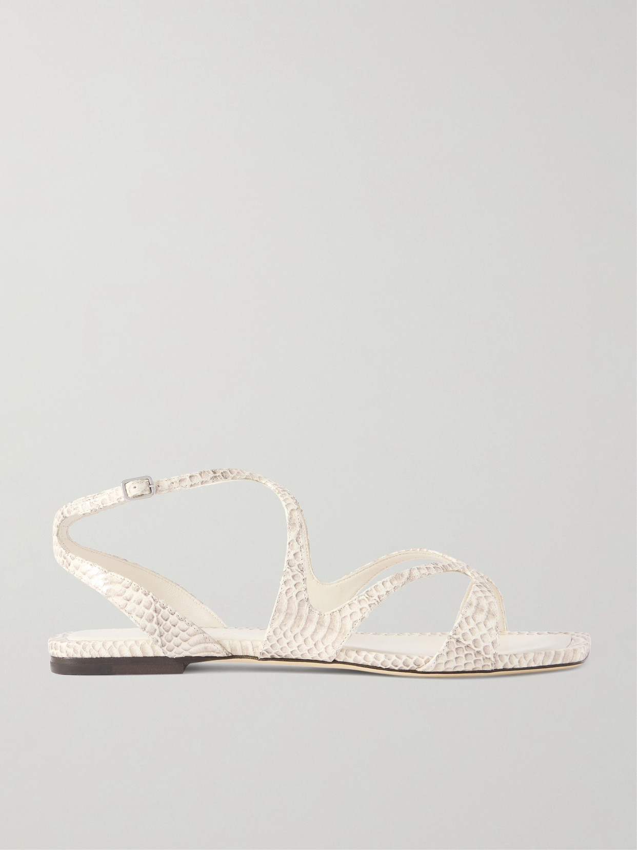 Jimmy Choo Ayla Snake-effect Leather Sandals
