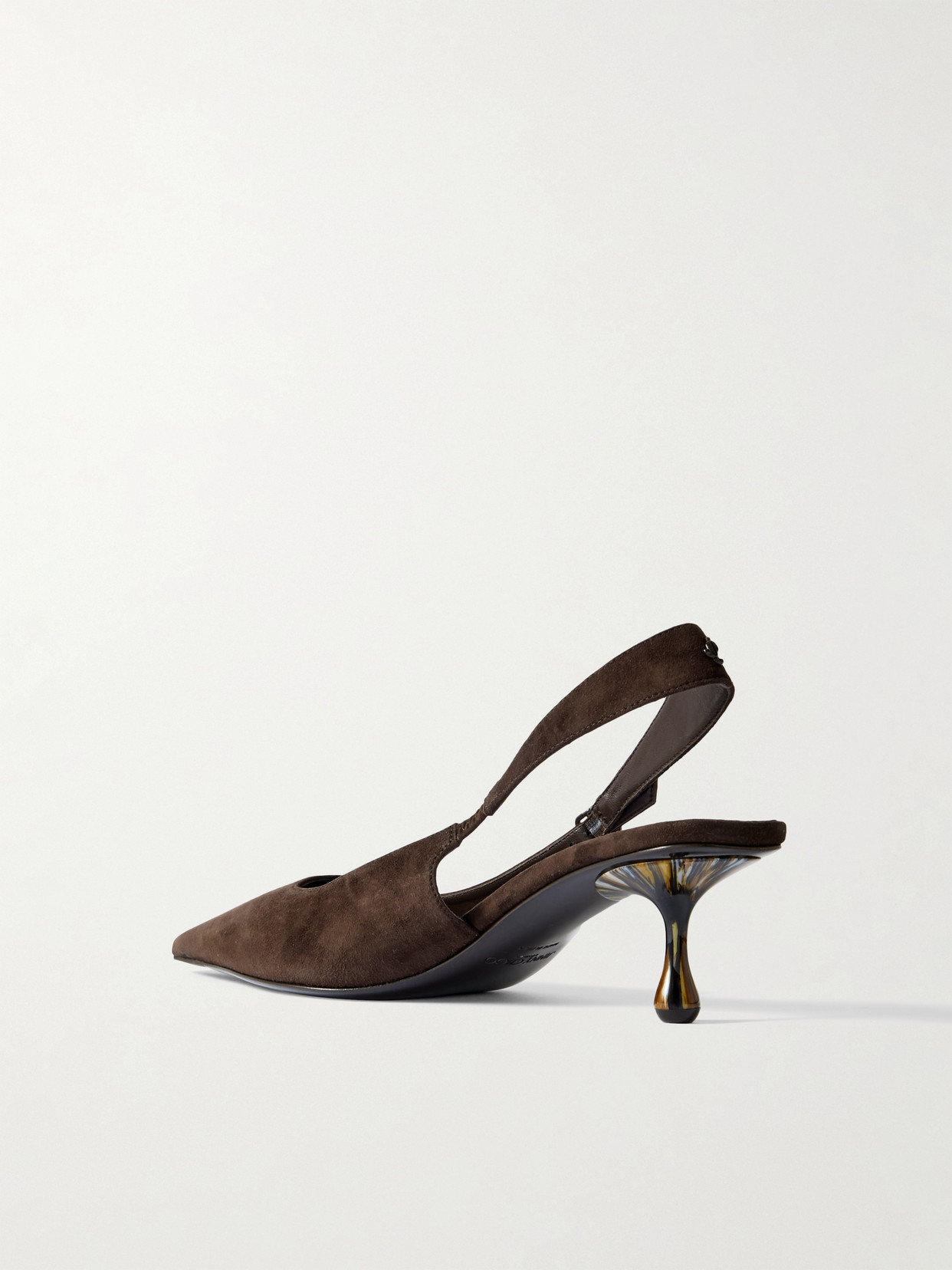 Jimmy Choo Amel 50 Suede Slingback Pumps In Brown