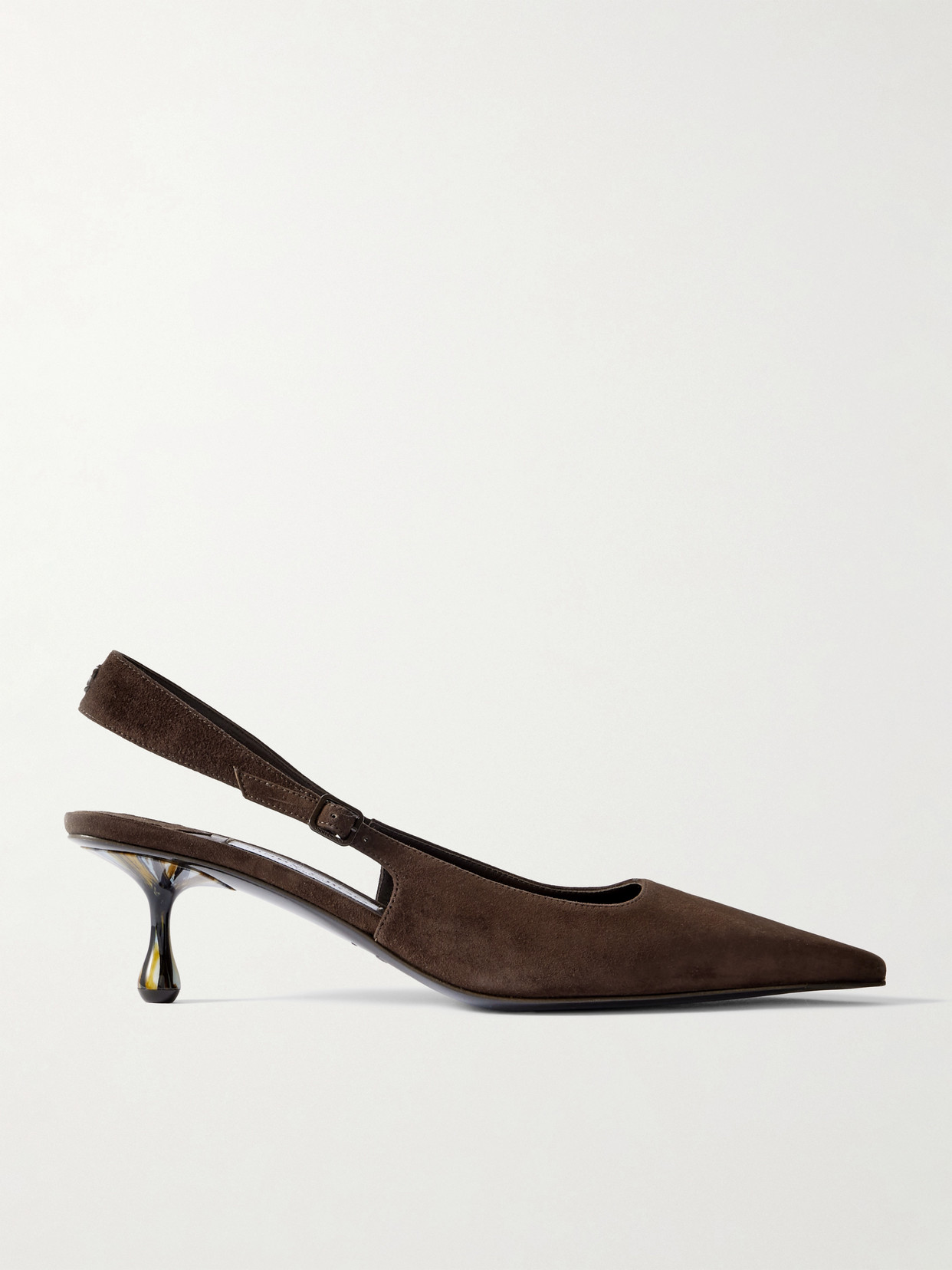 Jimmy Choo Amel 50 Suede Slingback Pumps In Brown