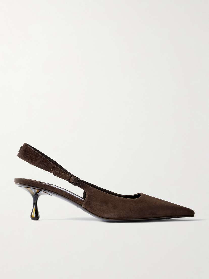 Jimmy Choo Amel 50 Suede Slingback Pumps