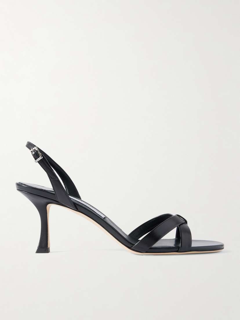Jimmy Choo Elsy 70 Leather Slingback Sandals