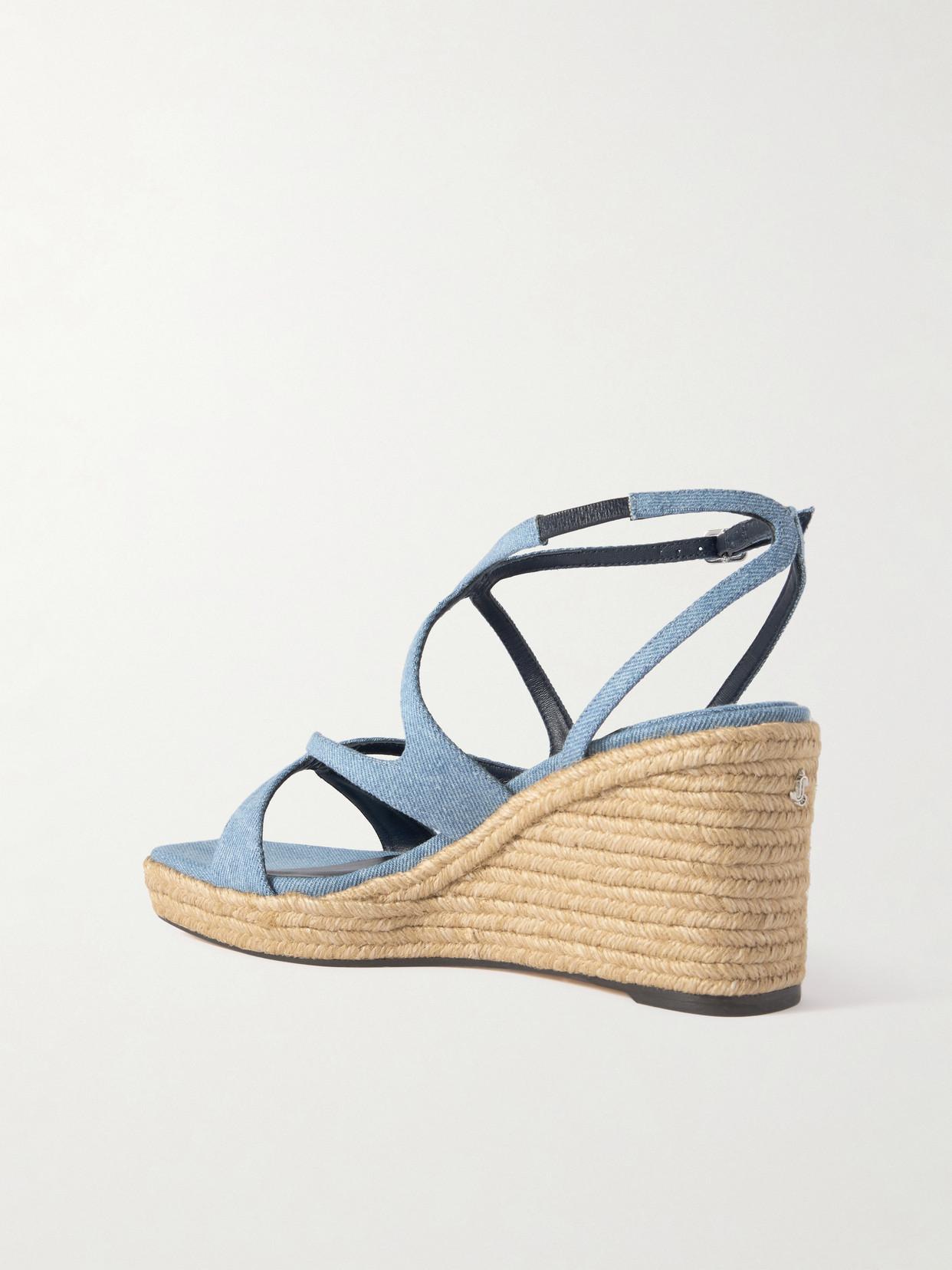 Jimmy Choo Ayla 85 Denim Platform Espadrilles