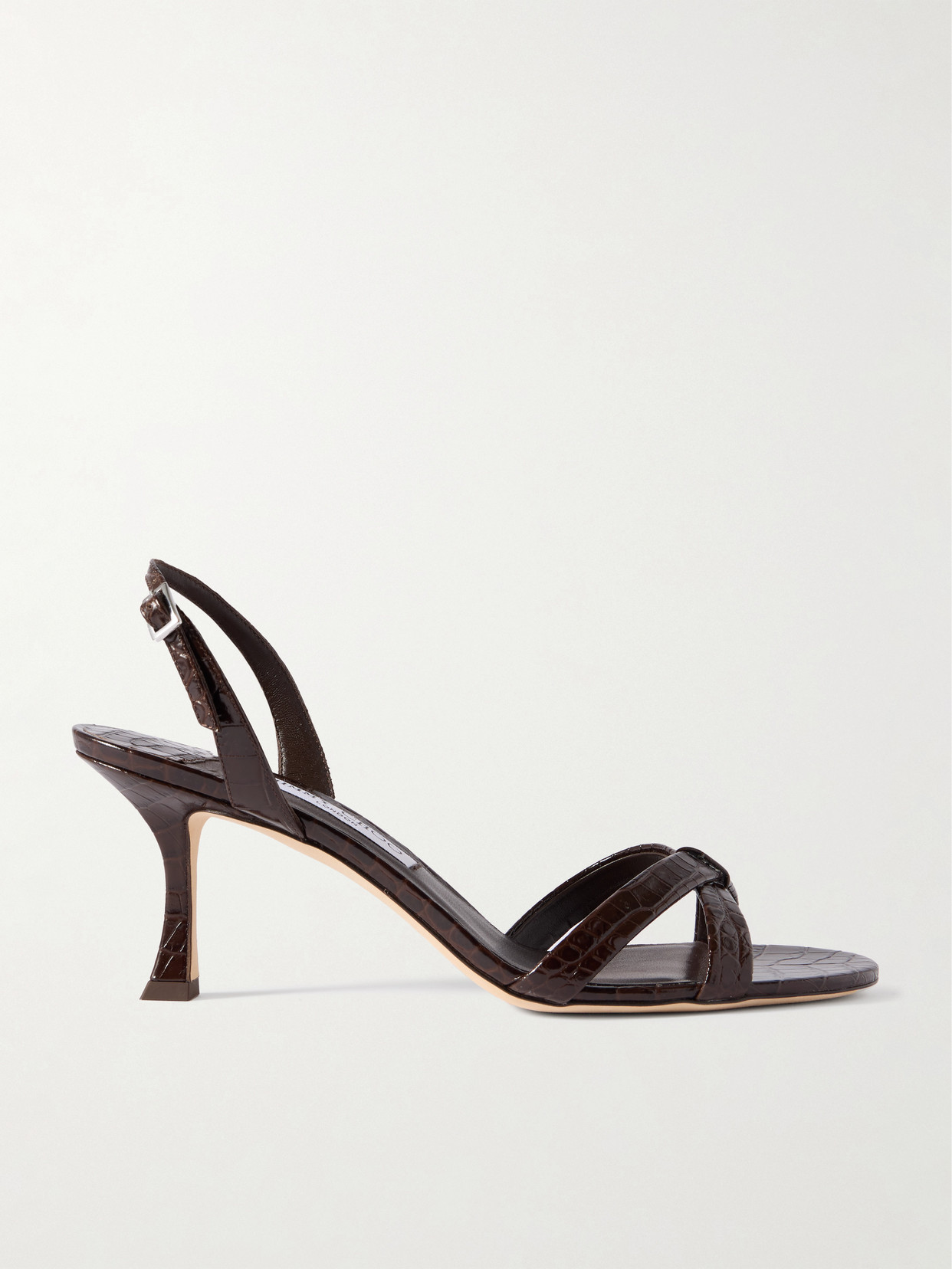 Jimmy Choo Elsy 70 Croc-effect Leather Slingback Sandals