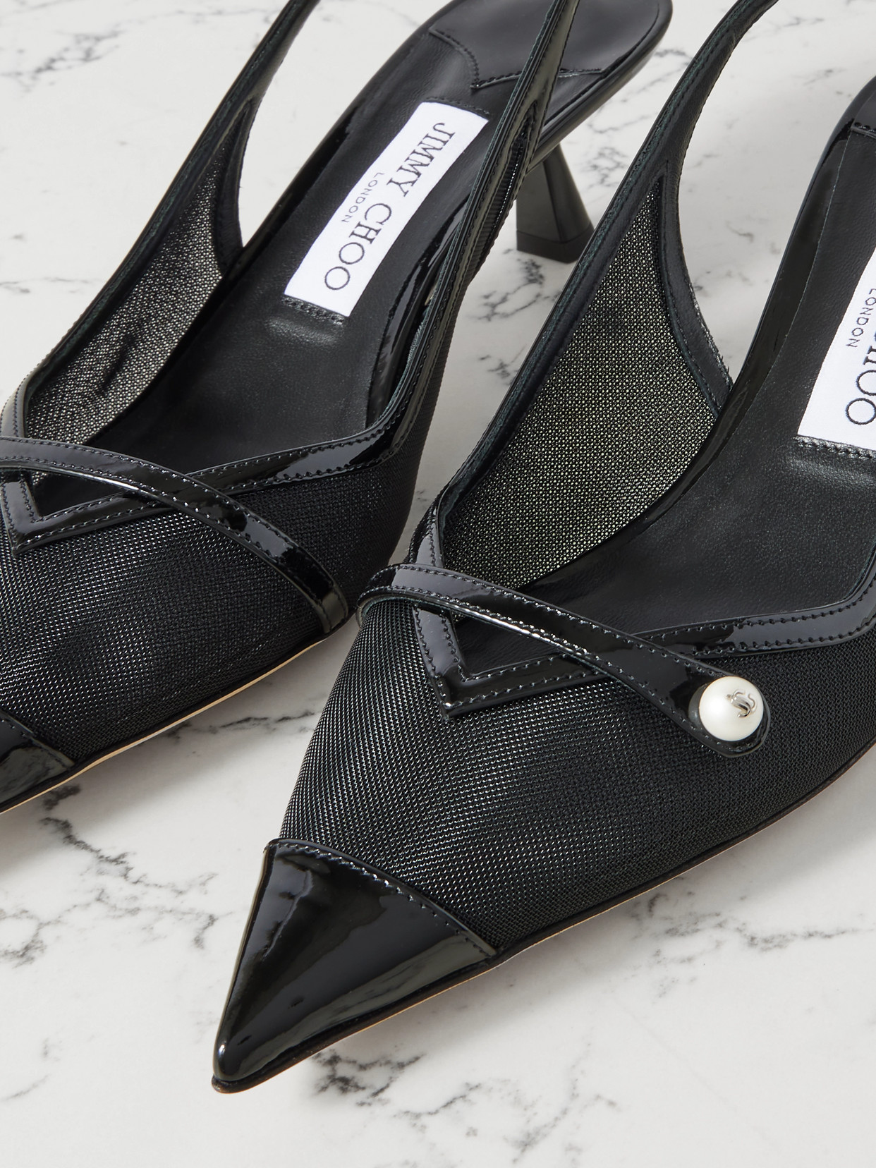 Jimmy Choo Amita 45 Amita45tnx Blackblack In Black