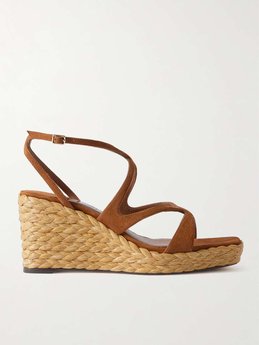 Jimmy Choo Ayla 85 Suede Platform Espadrilles