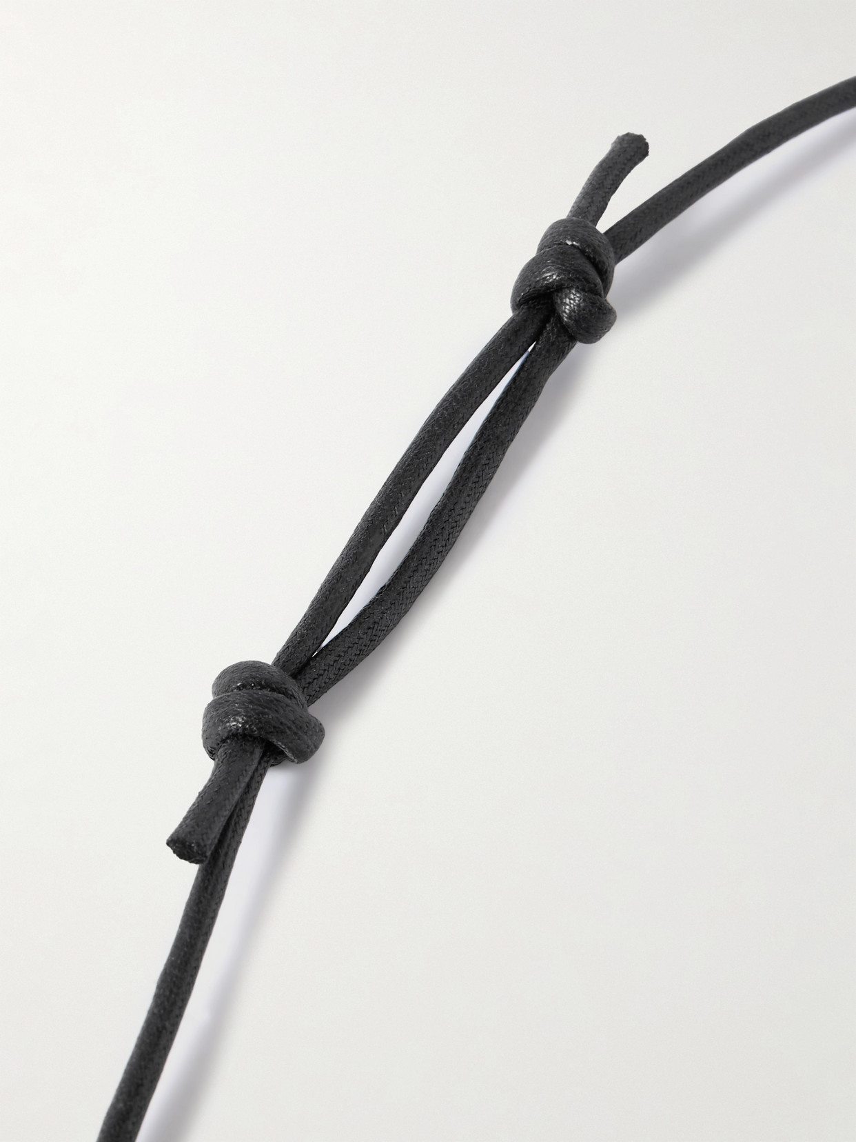 Alighieri The Vanitas Cord And Recycled Gold-plated Necklace In Black