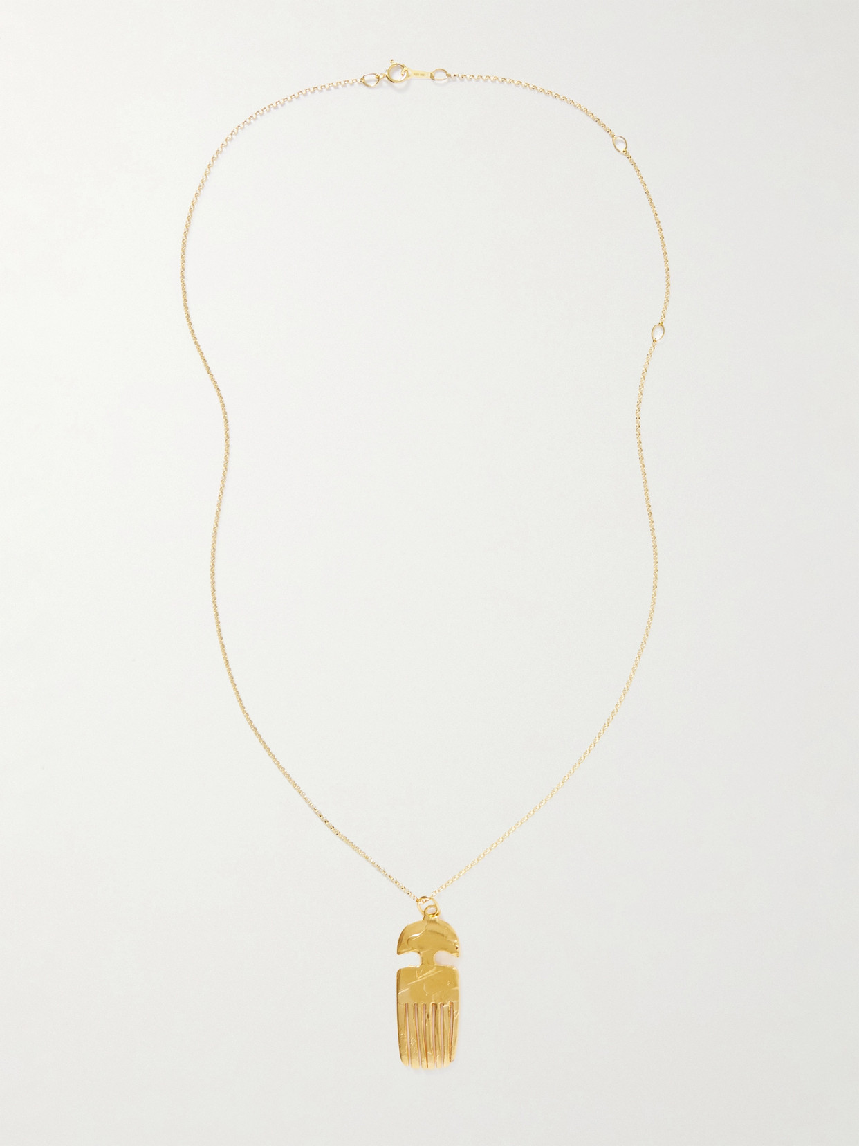 Alighieri The Vanity Comb Recycled Gold-plated Necklace In Gold