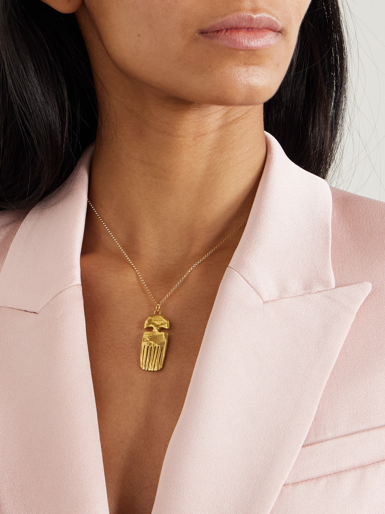 Alighieri The Vanity Comb Recycled Gold-plated Necklace In Gold