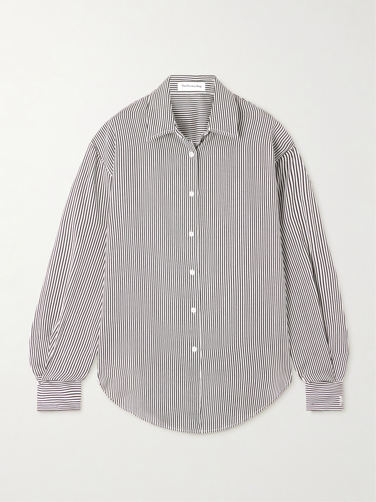The Frankie Shop - Lui Striped Woven Shirt - White