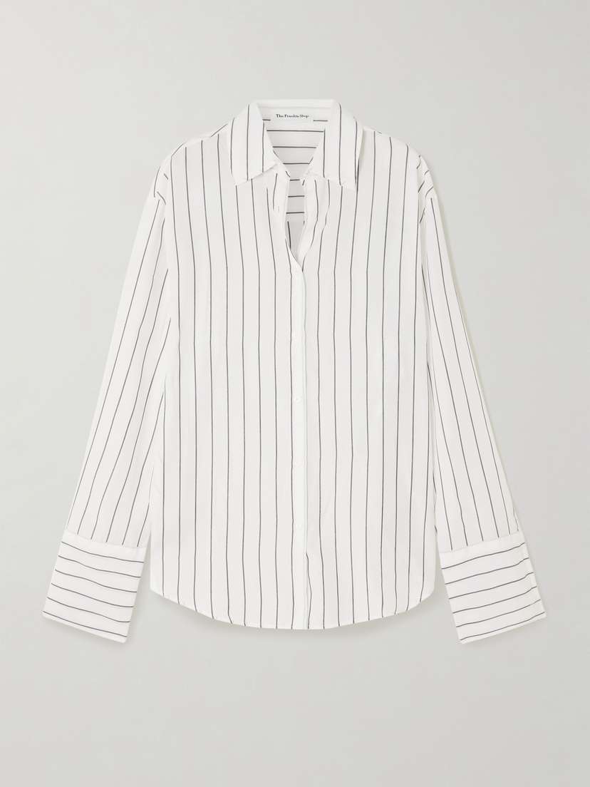 The Frankie Shop Helen Striped Lyocell Shirt