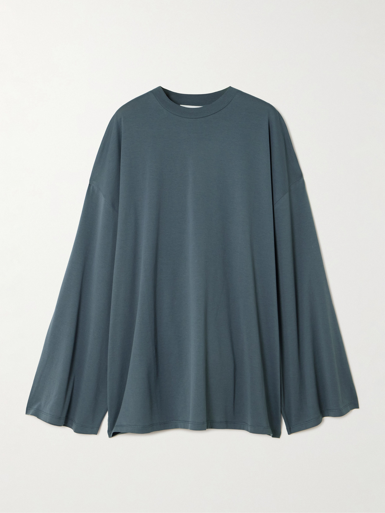 The Frankie Shop Rio Oversized Organic Cotton-jersey T-shirt In Blue