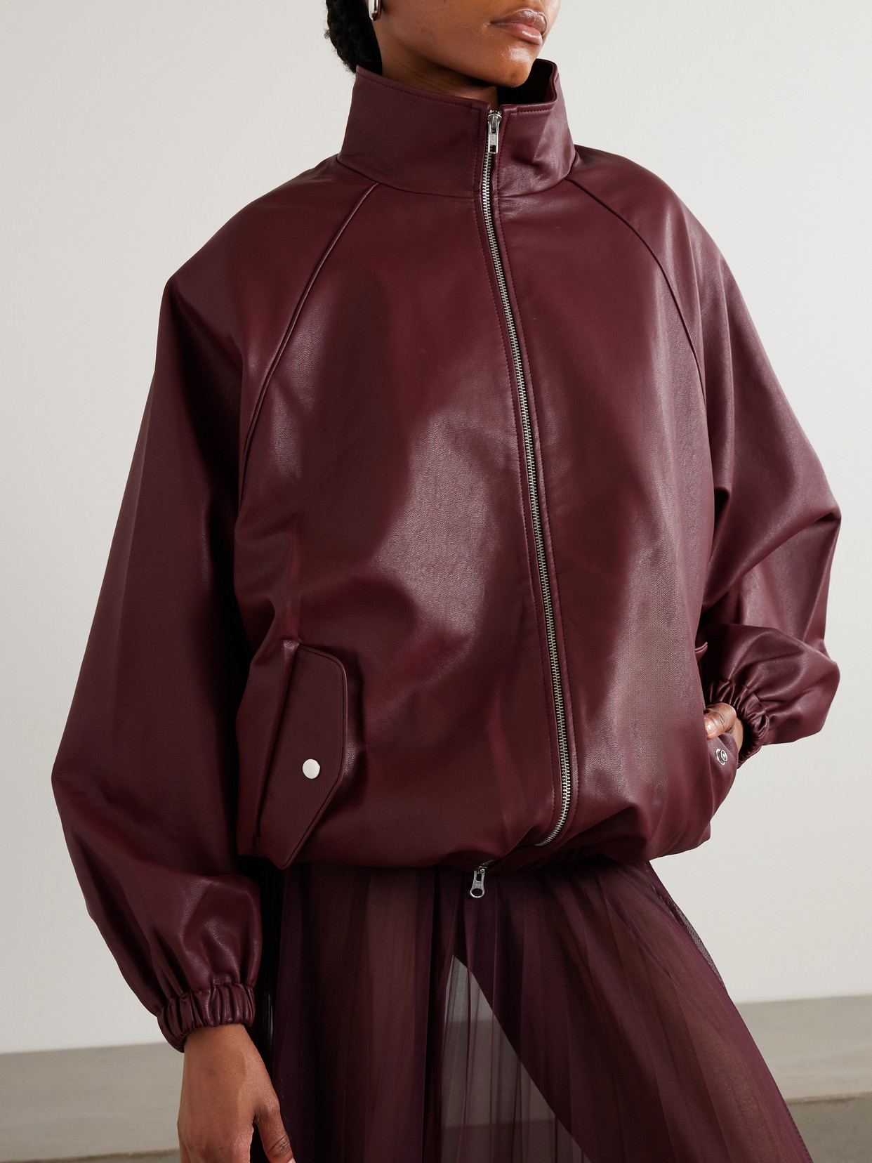 The Frankie Shop Senta Oversized Bomber Jacket