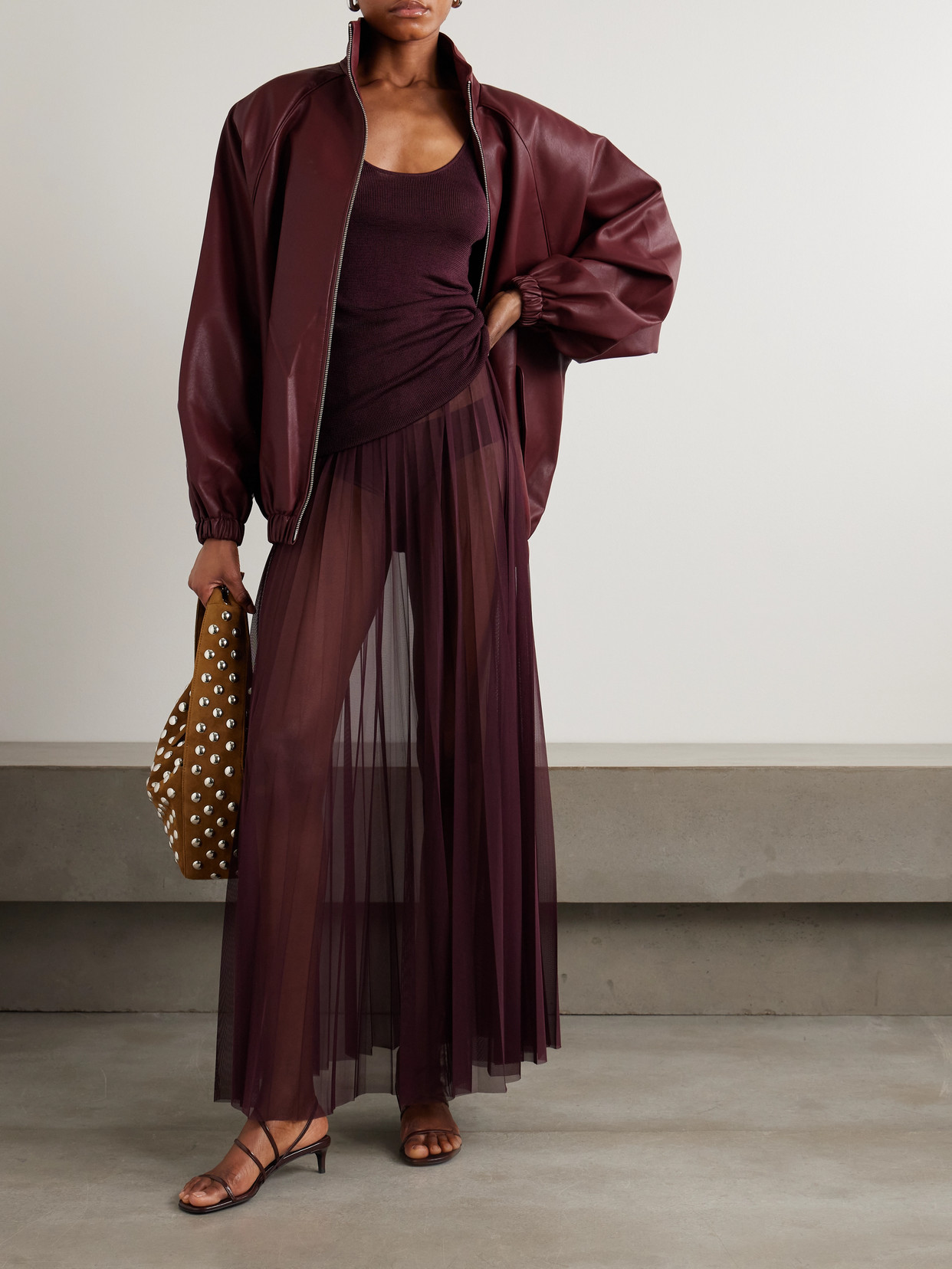 The Frankie Shop Senta Oversized Bomber Jacket