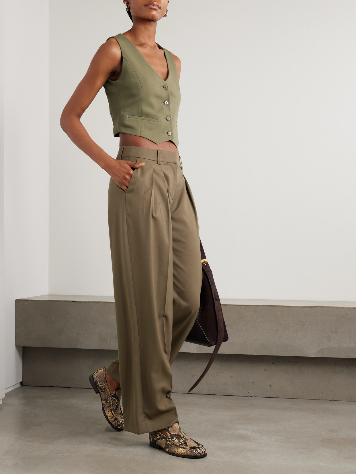 The Frankie Shop Roma Woven Vest