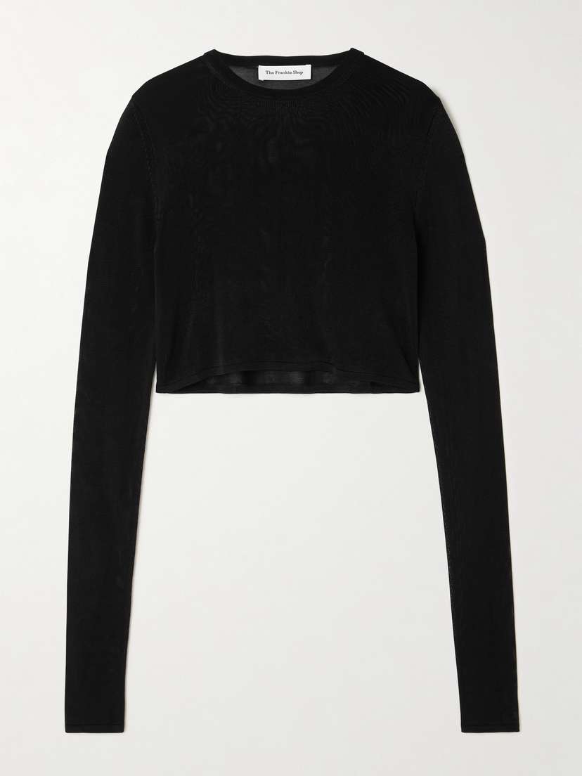 The Frankie Shop Kazel Cropped Knitted Top