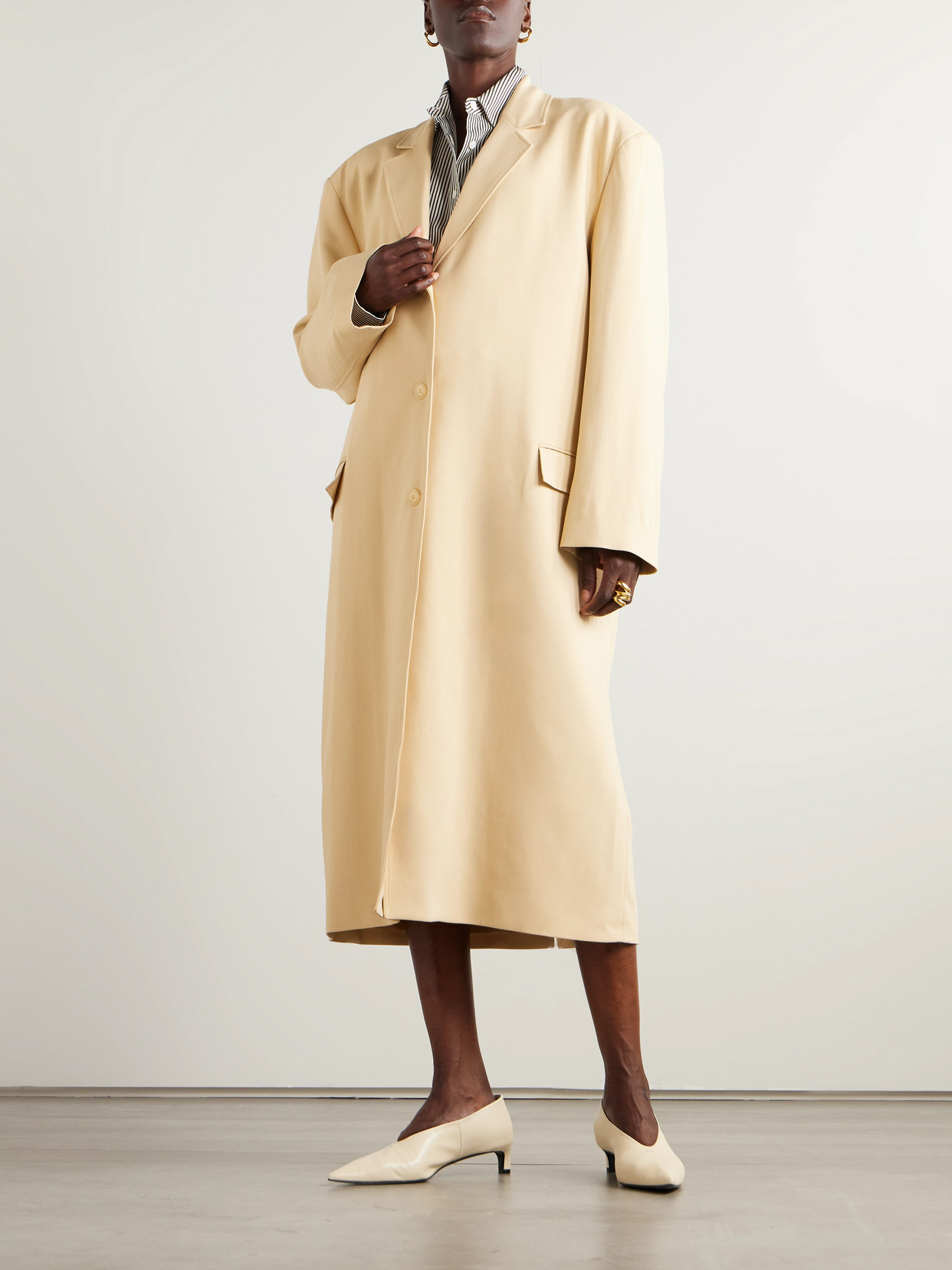 The Frankie Shop Tribeca Oversized Woven Coat