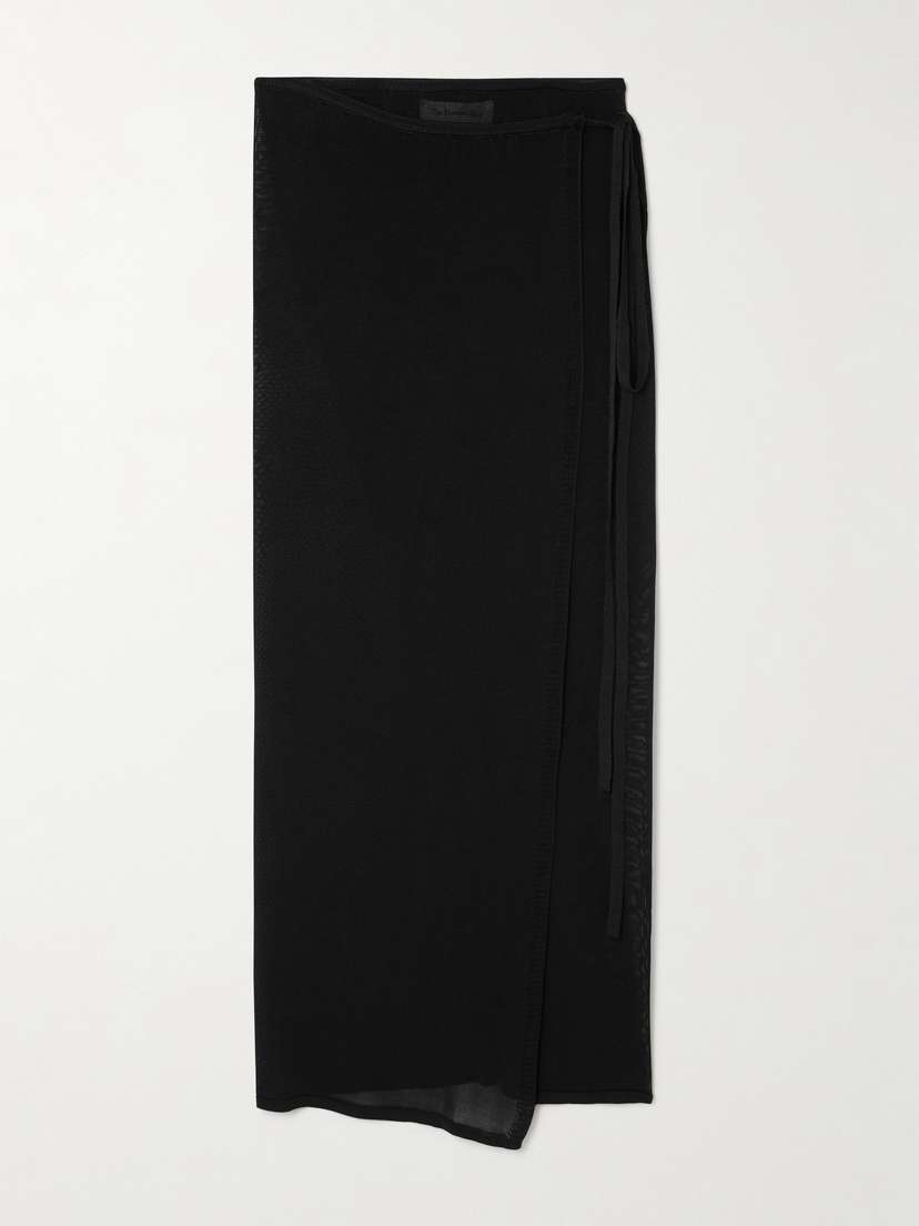 The Frankie Shop Alsen Knitted Midi Wrap Skirt