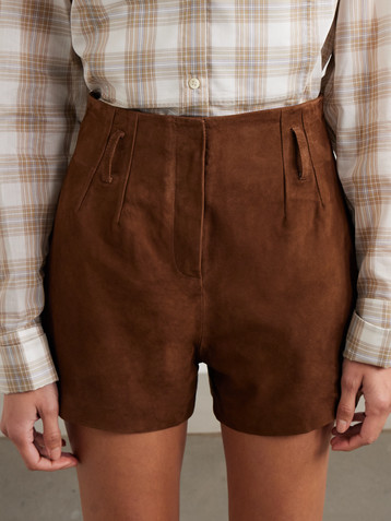 The Frankie Shop Lise suede shorts