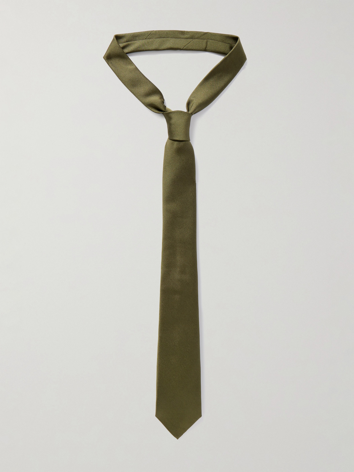 The Frankie Shop Lene Satin Tie In Green