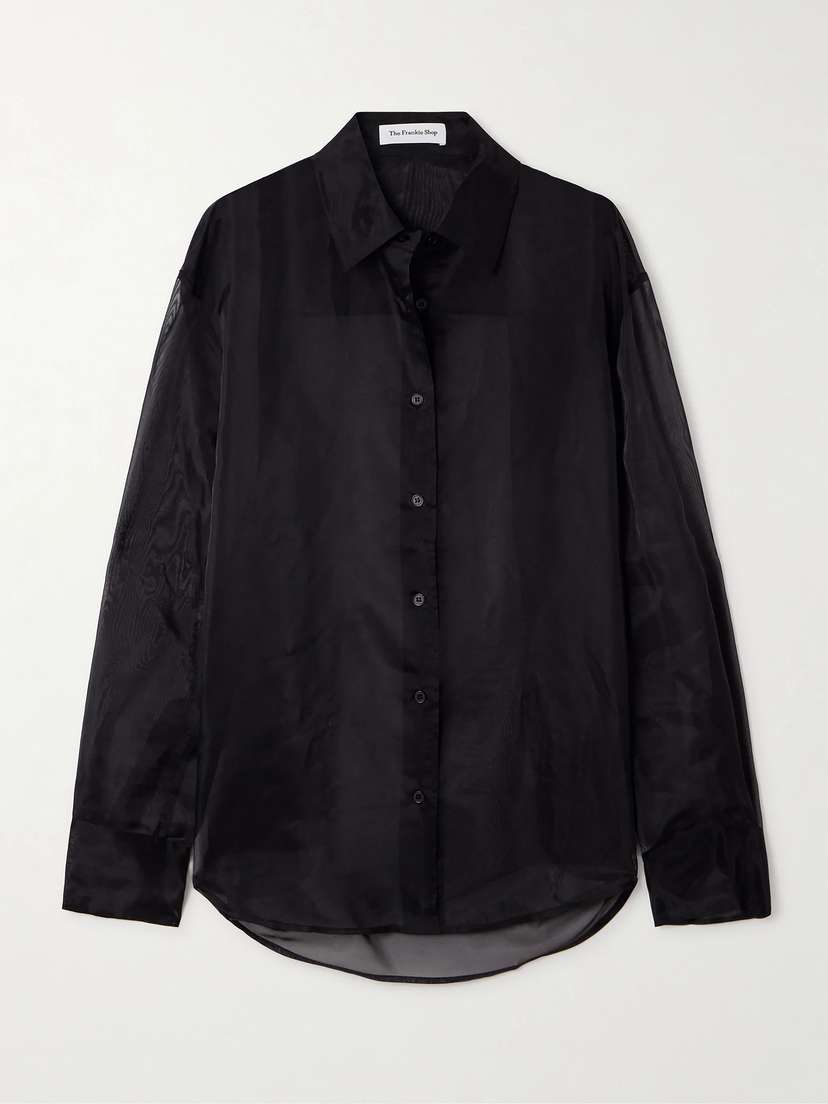 The Frankie Shop Peri Silk-blend Organza Shirt