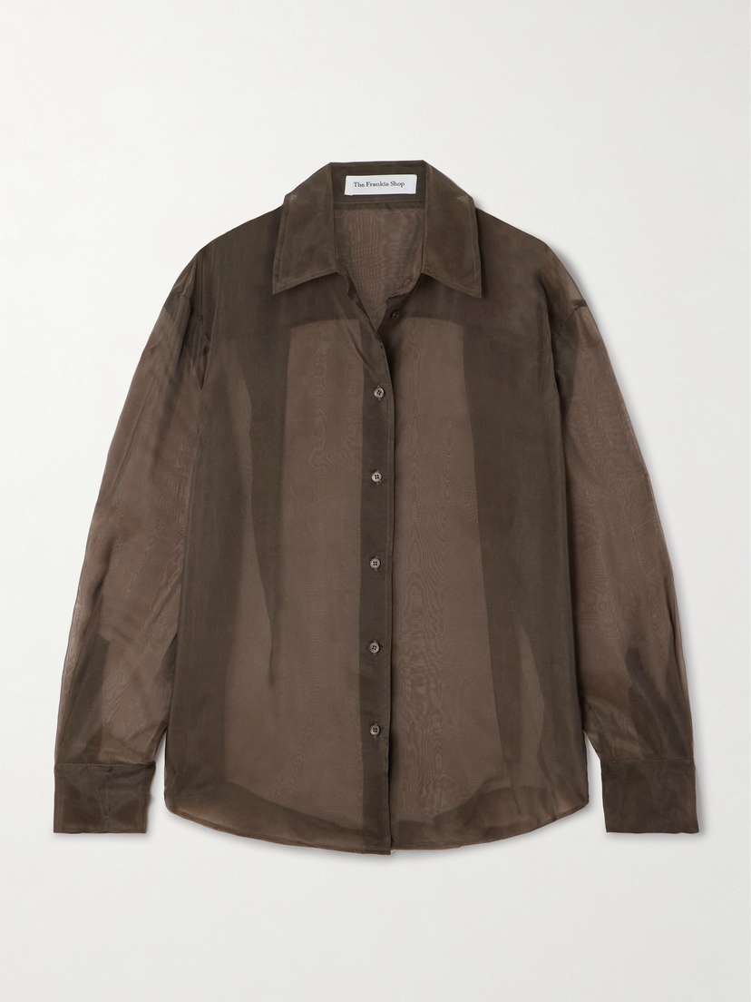 The Frankie Shop Peri ilk-blend Organza hirt