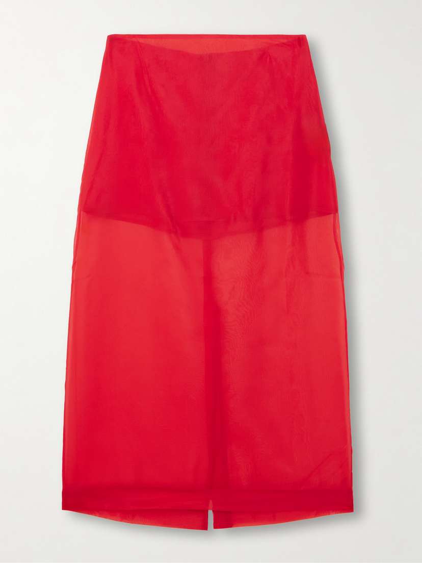 The Frankie Shop Peri Silk-blend Organza idi Skirt