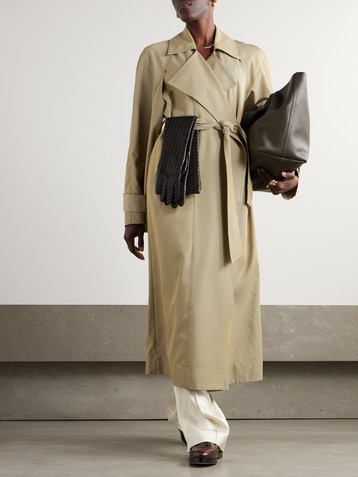 The Frankie Shop Astoria cutout TENCEL™ Lyocell-blend trench coat