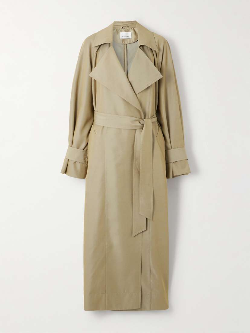 The Frankie Shop Astoria Cutout Tencel™ Lyocell-blend Trench Coat