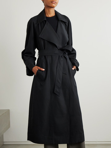 The Frankie Shop Astoria cutout TENCEL™ Lyocell-blend trench coat