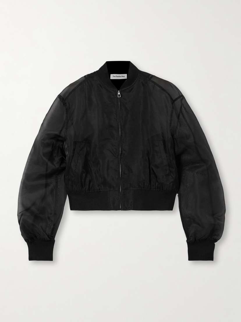 The Frankie Shop Micky Silk-blend Organza Bomber Jacket