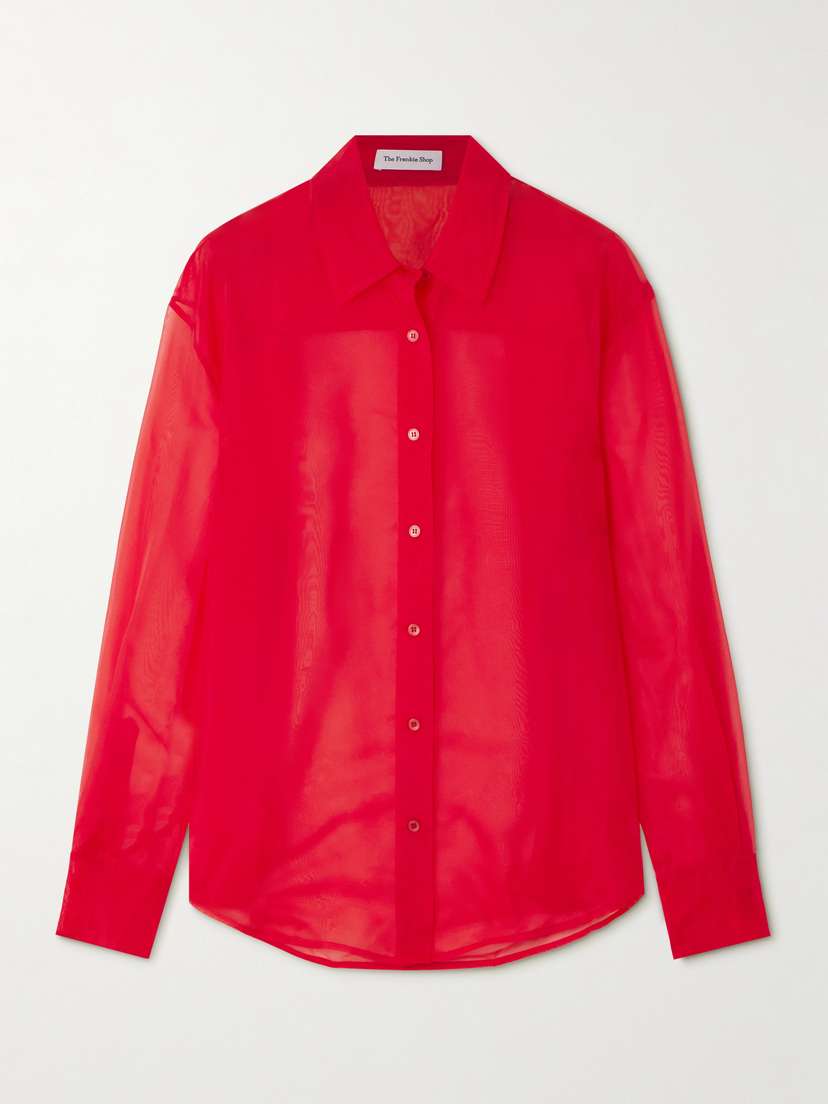 The Frankie Shop Peri Silk-blend Organza Shirt