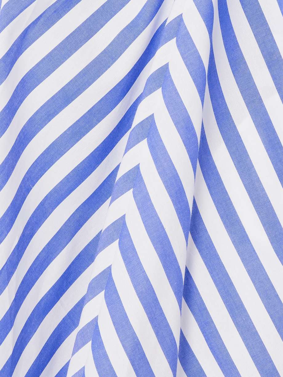 castiglione striped broderie anglaise-trimmed cotton-poplin midi dress