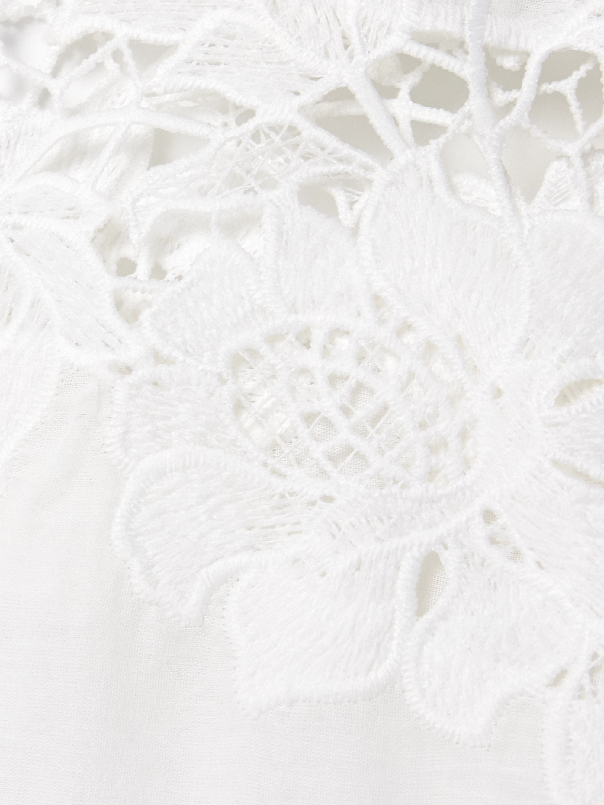 Loretta Caponi Certaldo guipiure lace-trimmed cotton-voile tank