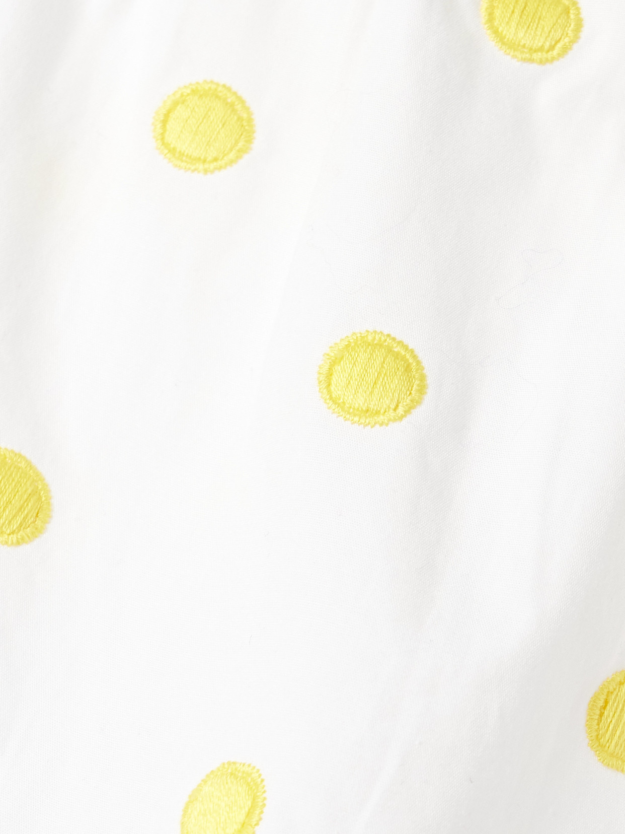 Loretta Caponi Fiocchini Broderie Anglaise-trimmed Polka-dot Cotton-poplin Top
