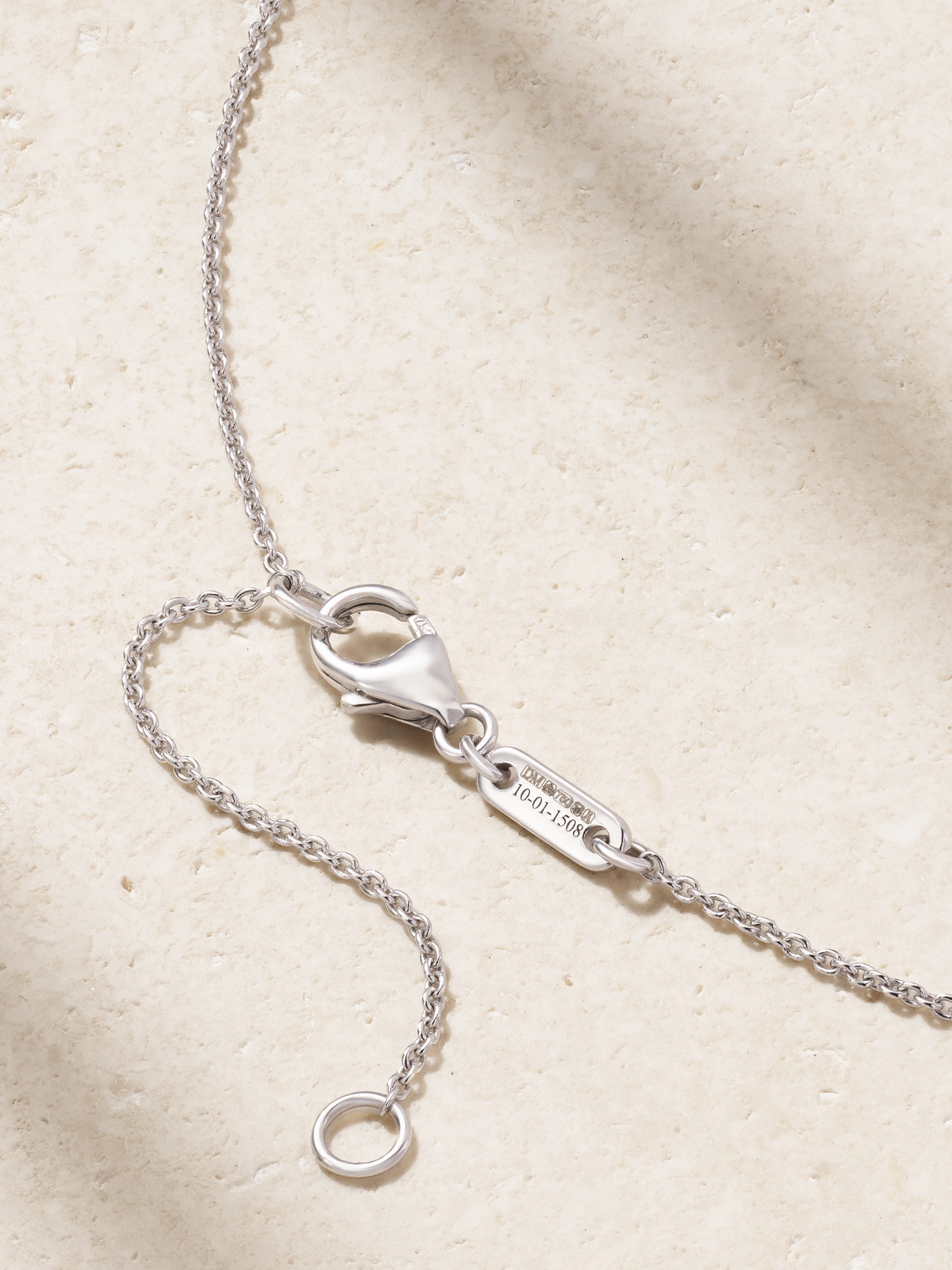 David Morris Frozen Kiss 18-karat White Gold Diamond Necklace