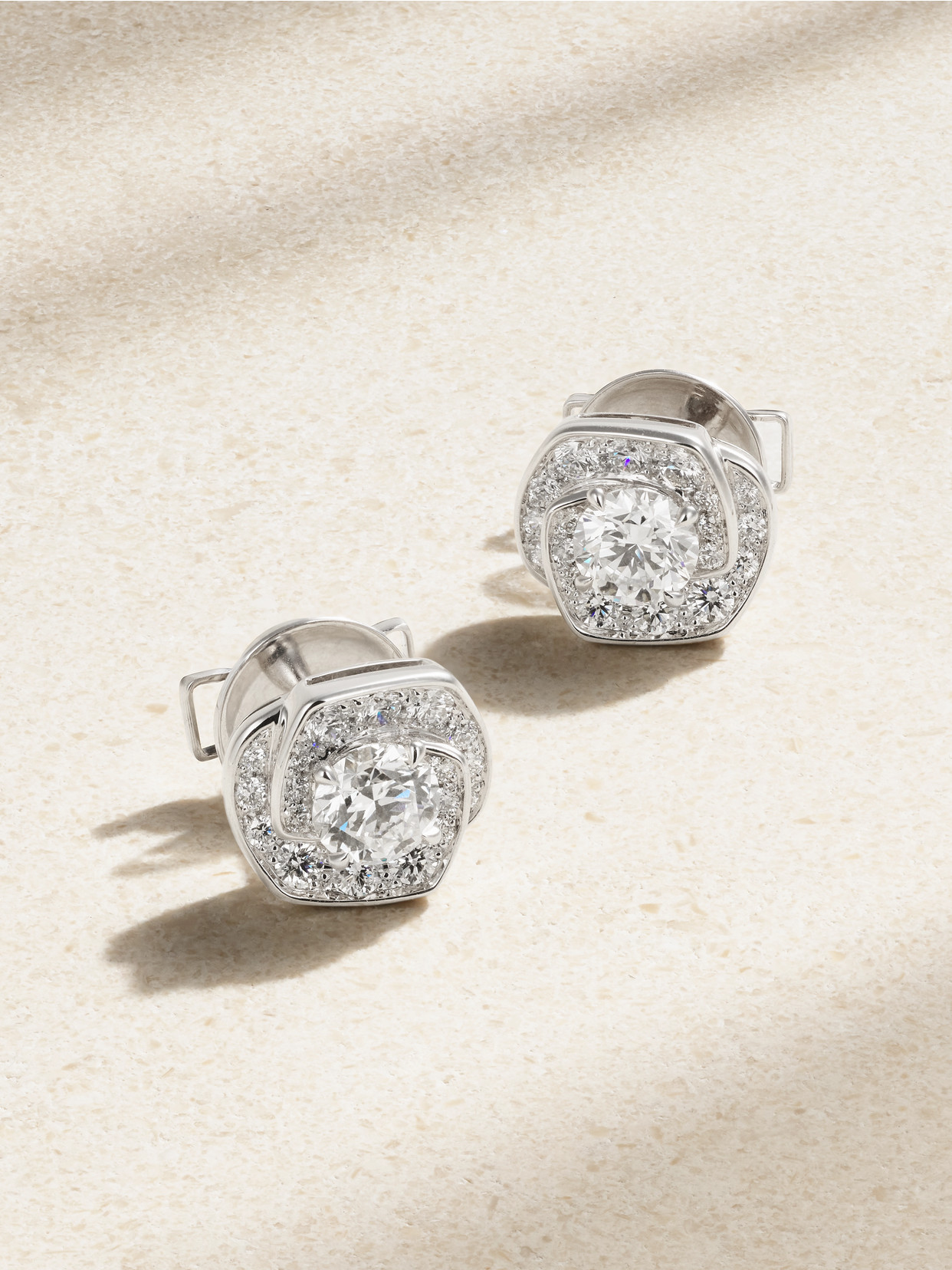 David Morris - Frozen Kiss 18-karat White Gold Diamond Earrings - One size