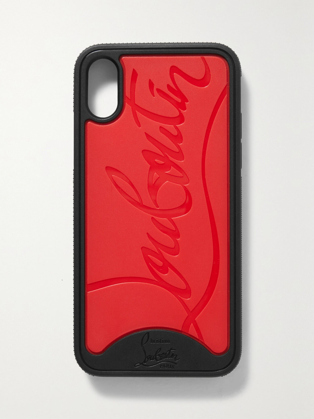 Shop Christian Louboutin Loubiphone Embossed Pvc Iphone X And Xs Case In Red