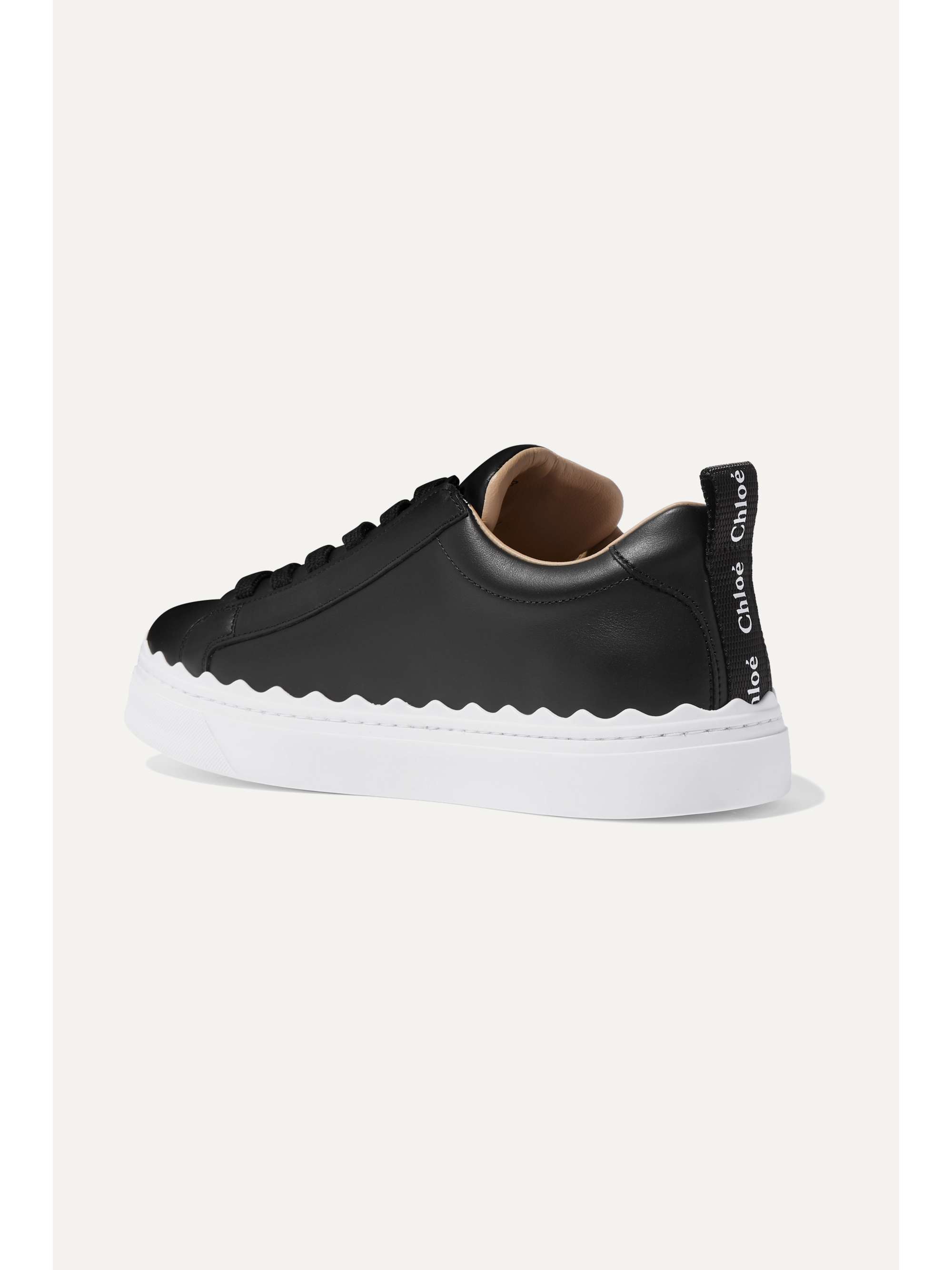 Lauren scalloped leather sneakers Lauren scalloped leather sneakers