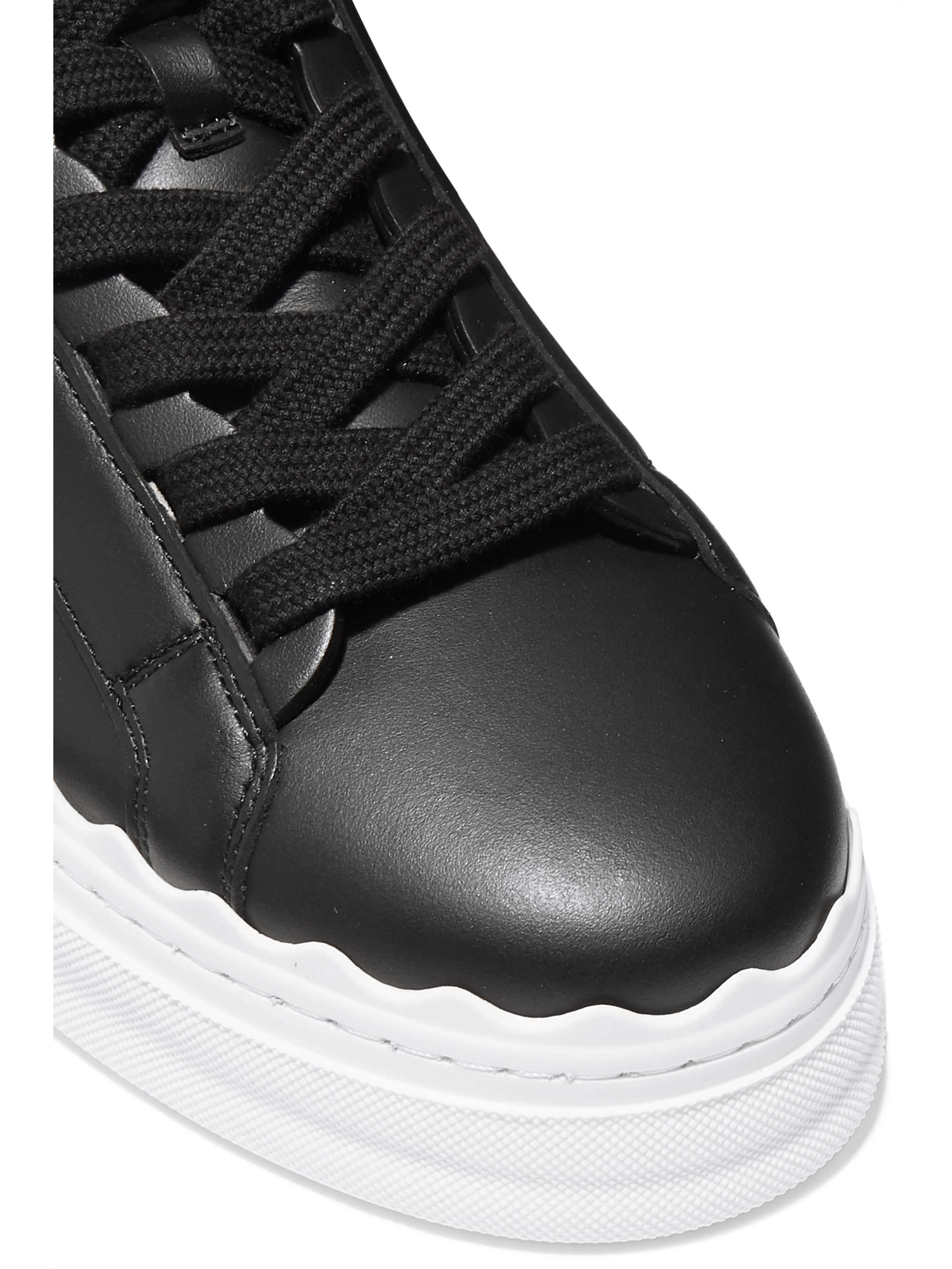 Lauren scalloped leather sneakers Lauren scalloped leather sneakers