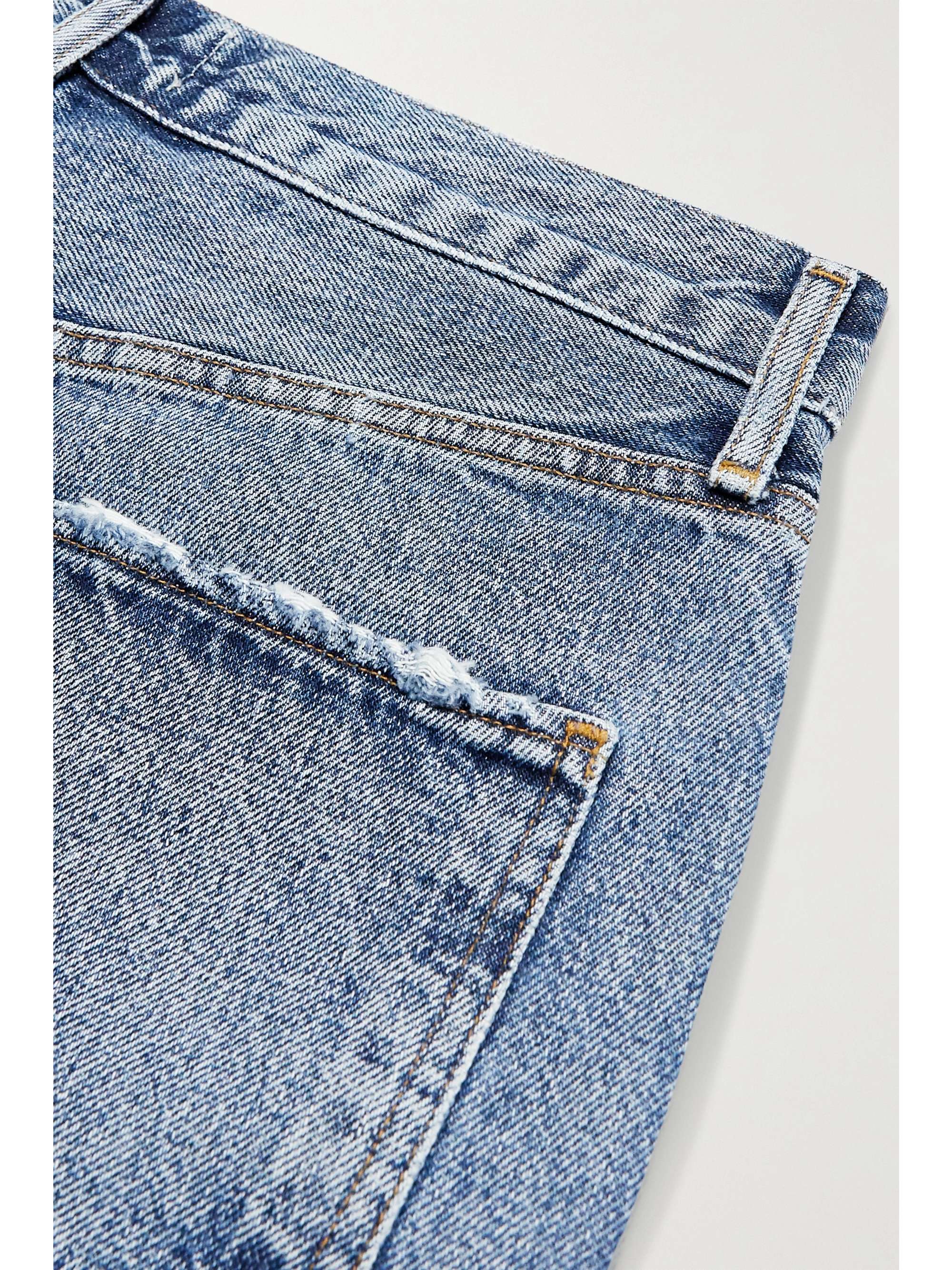 AGOLDE Jamie cropped frayed organic high-rise straight-leg jeans