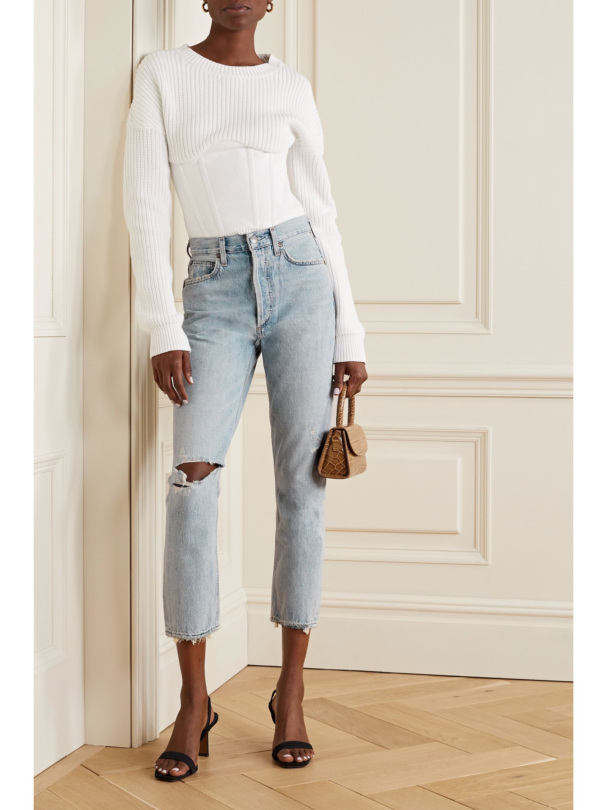 agolde cropped jeans