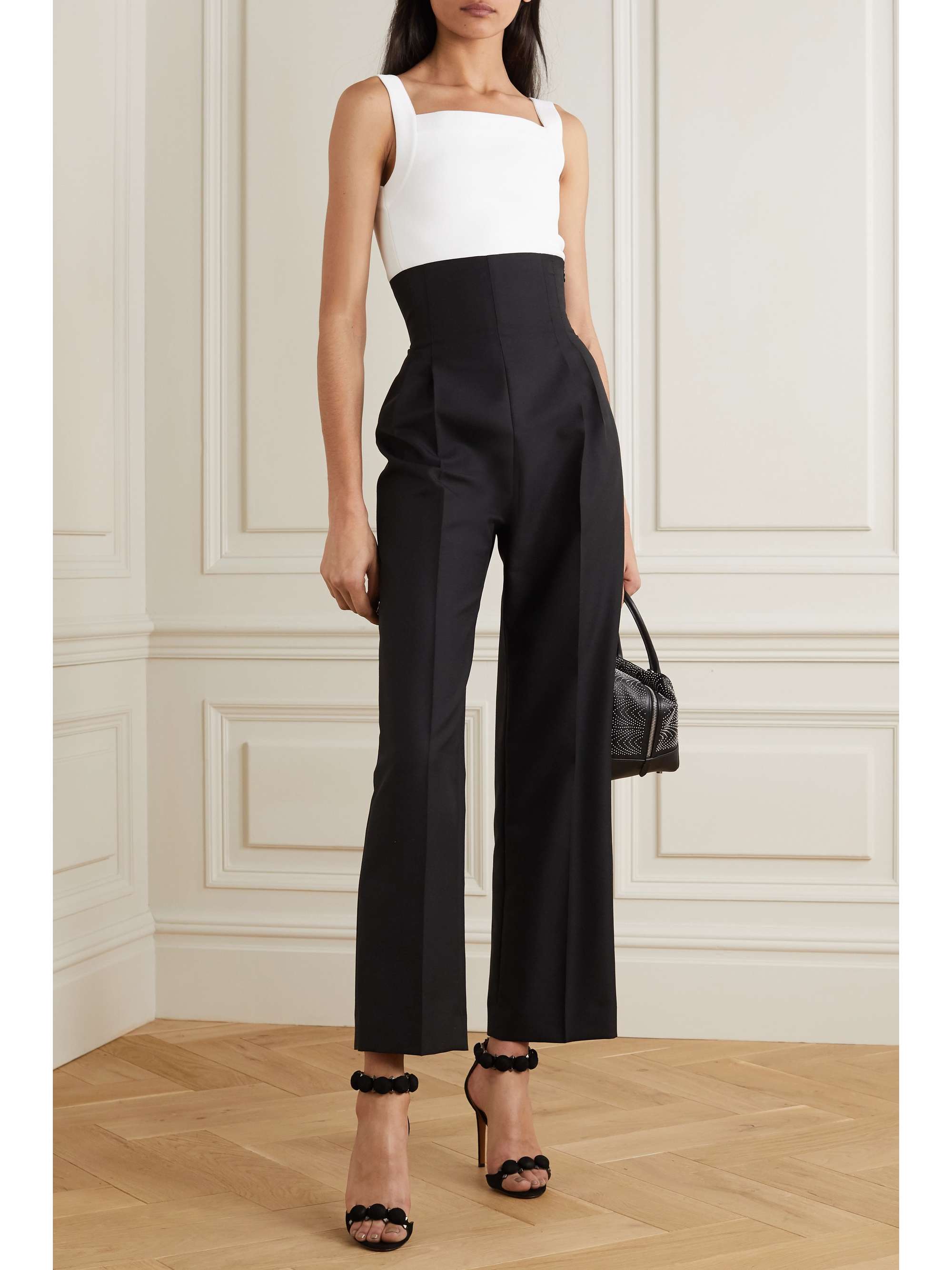 ALAÏA Cropped stretch-knit top