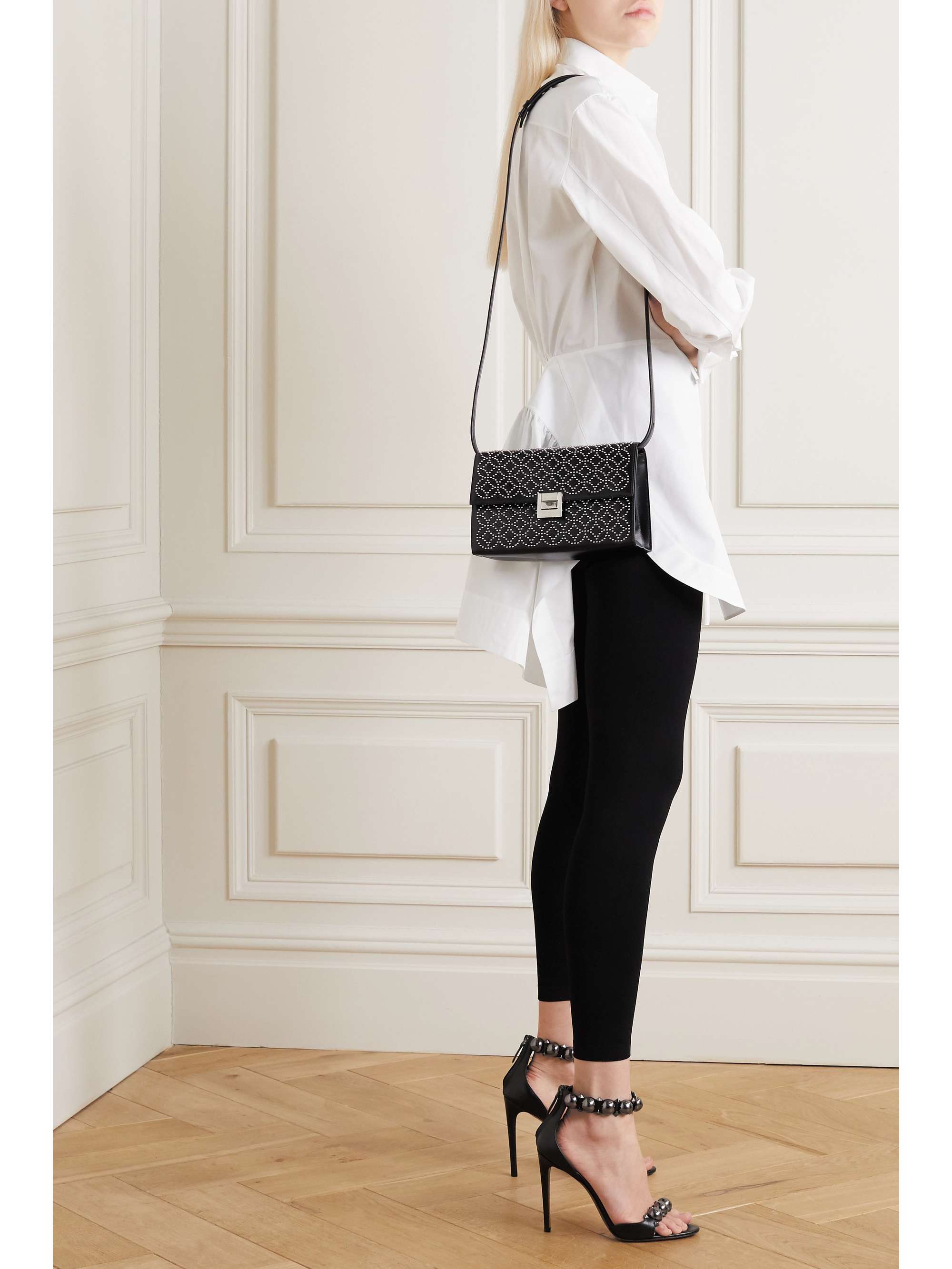 ALAÏA Clara medium studded leather shoulder bag