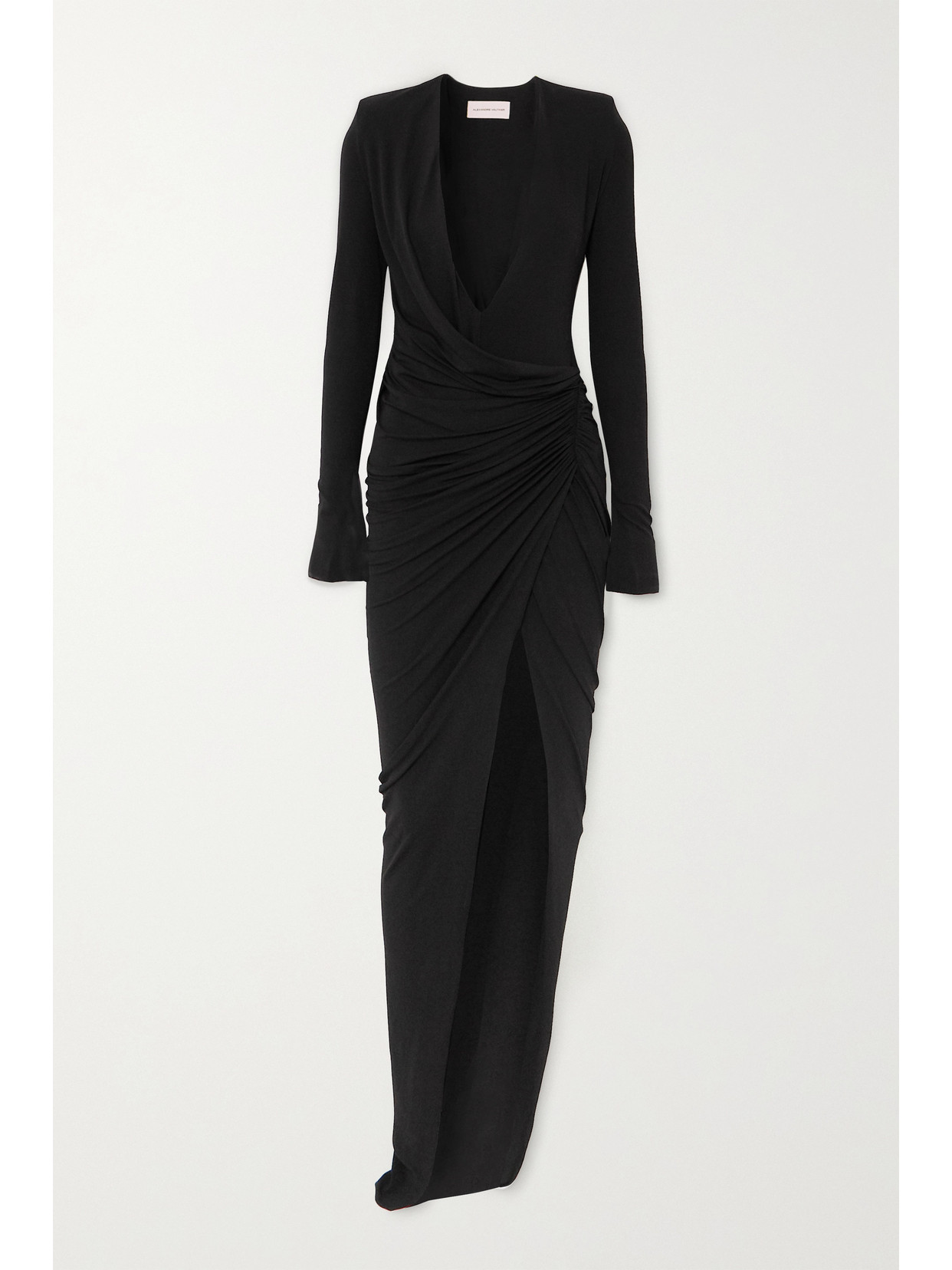 Alexandre Vauthier Ruched Stretch-jersey Maxi Dress In Black